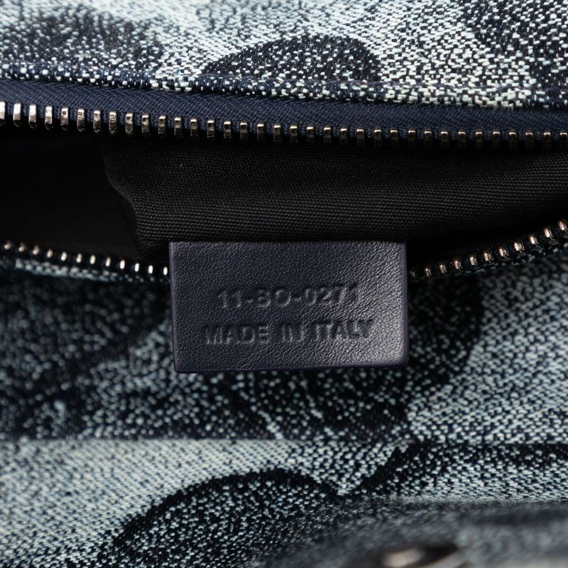Dior X Peter Doig Saddle Navy Denim Leather Women's Dior