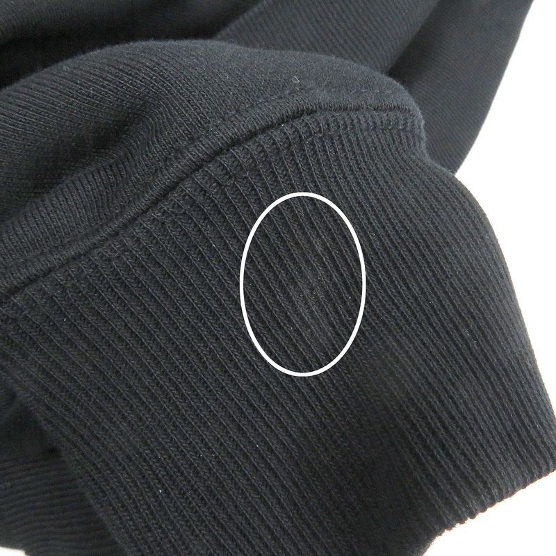 Balenciaga 22AW 578135 100% Cotton BB Logo Rhinestone Pullover Hoodie Black XS