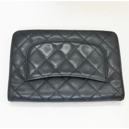 CHANEL CC Lambskin Wallet Chain WOC Shoulder Crossbody Bag Leather