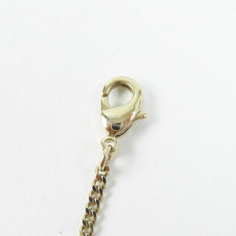 CHANEL A21C F Coco Mark Pendant / Necklace With Pearl And Rhinestone Gold Black