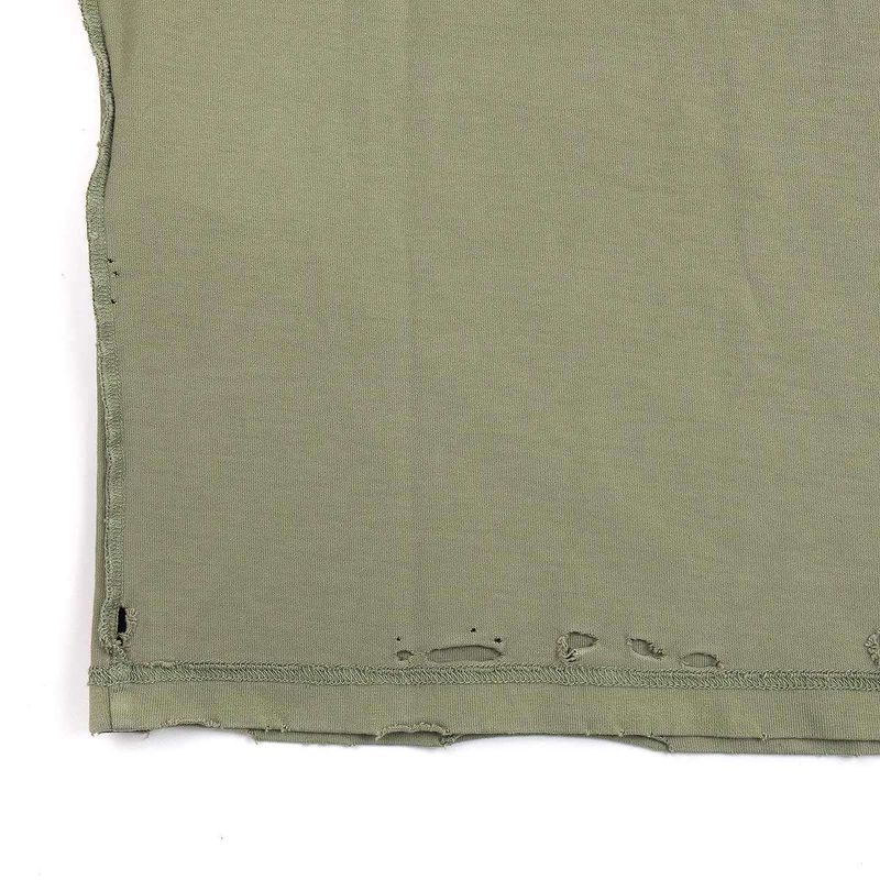 Balenciaga 25ss Medium Fit T-Shirt Inside Out Logo T-Shirt 822441 Tsva2 Green