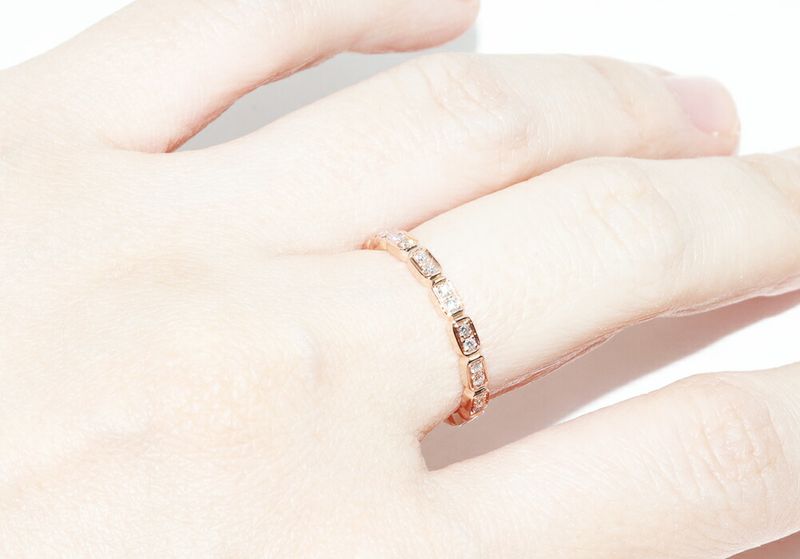 Chanel Ring 18K Pink Gold Diamond 30P Premiere Promes Ring Full Diamond J4134