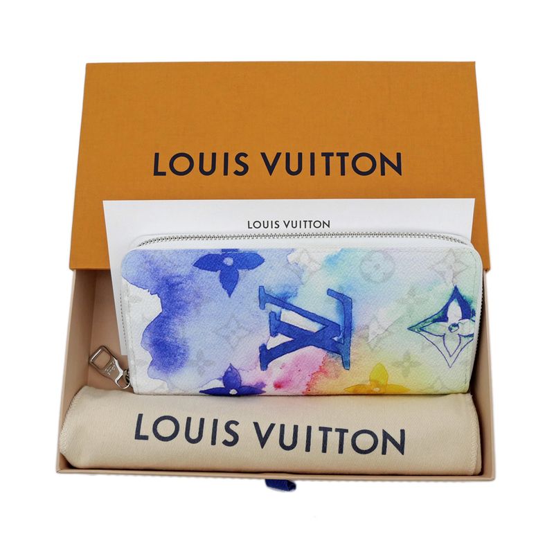 Louis Vuitton Zippi-wallet Vertical Monogram Water Color- M80499 Long