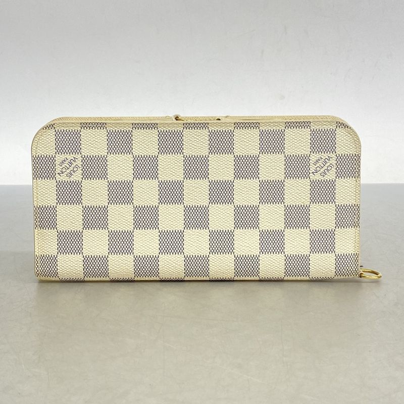 Louis Vuitton Damier Azure Portefeuille Antholite Long Wallet N63072 White