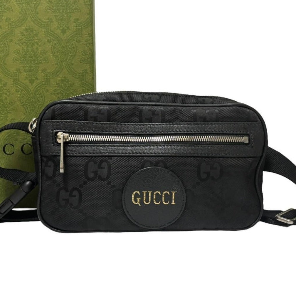Gucci GG Supreme Off The Grid Waist Bag Belt Bag Pouch Mens Black