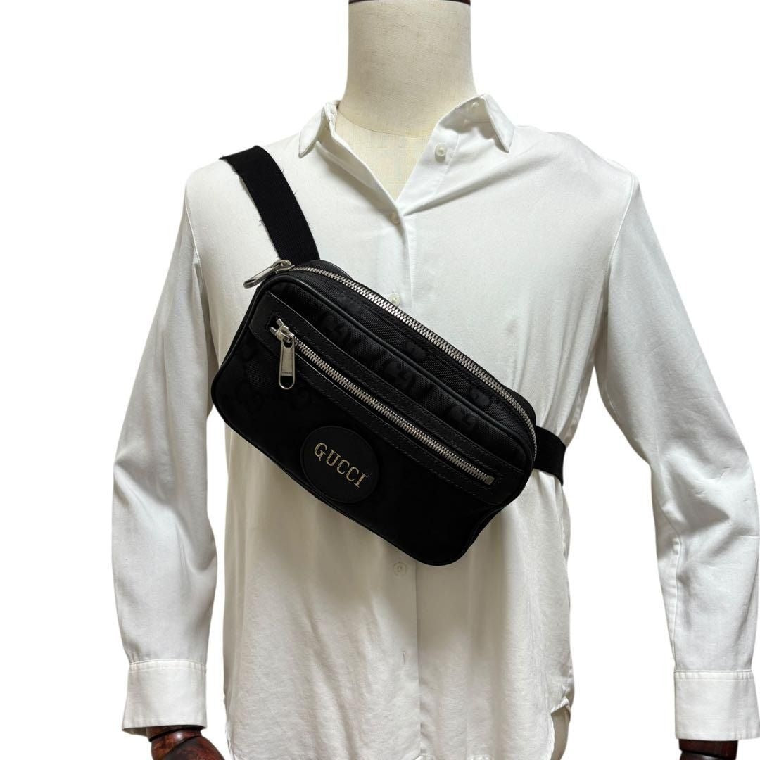 Gucci GG Supreme Off The Grid Waist Bag Belt Bag Pouch Mens Black