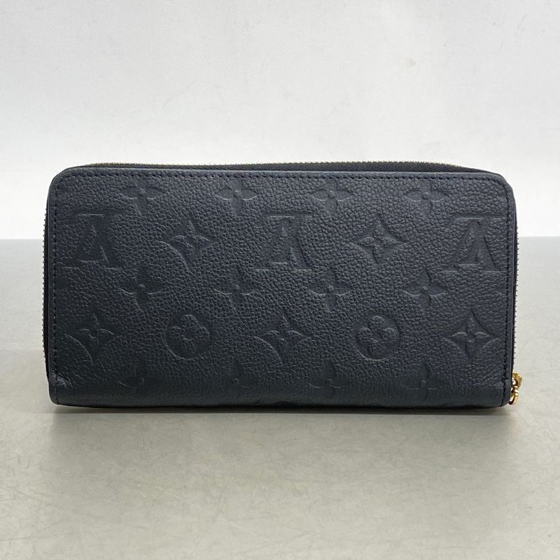 Louis Vuitton Monogram Empreinte Zippy Wallet M61864 Noir Black Ladies