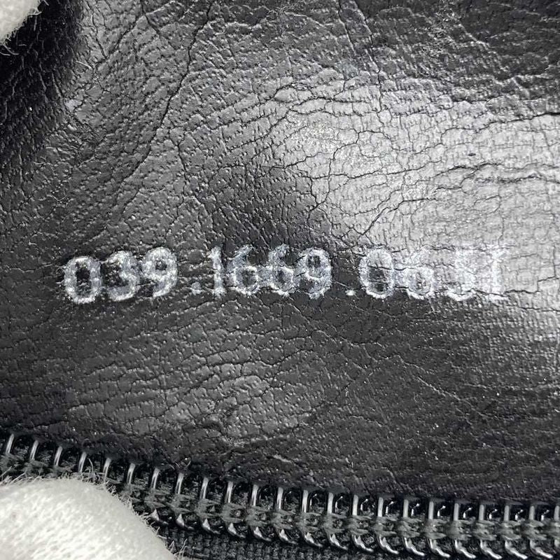 Gucci 039 1669 Pouch Small Bag Bamboo Nylon Leather Black Women