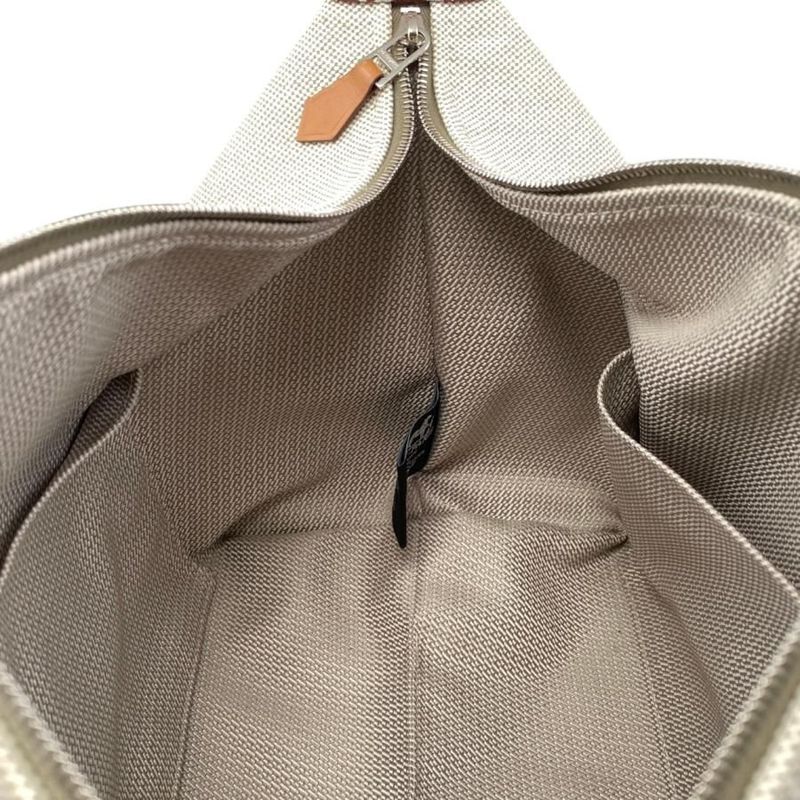 Hermes Bath Pouch Bride-a-Black GM Toile Canvas H Logo Zigzag Rouge Ash Red