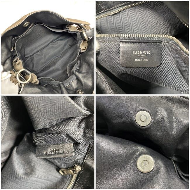 Loewe Drawstring Shoulder Bag Flamenco 30 Brown Anagram