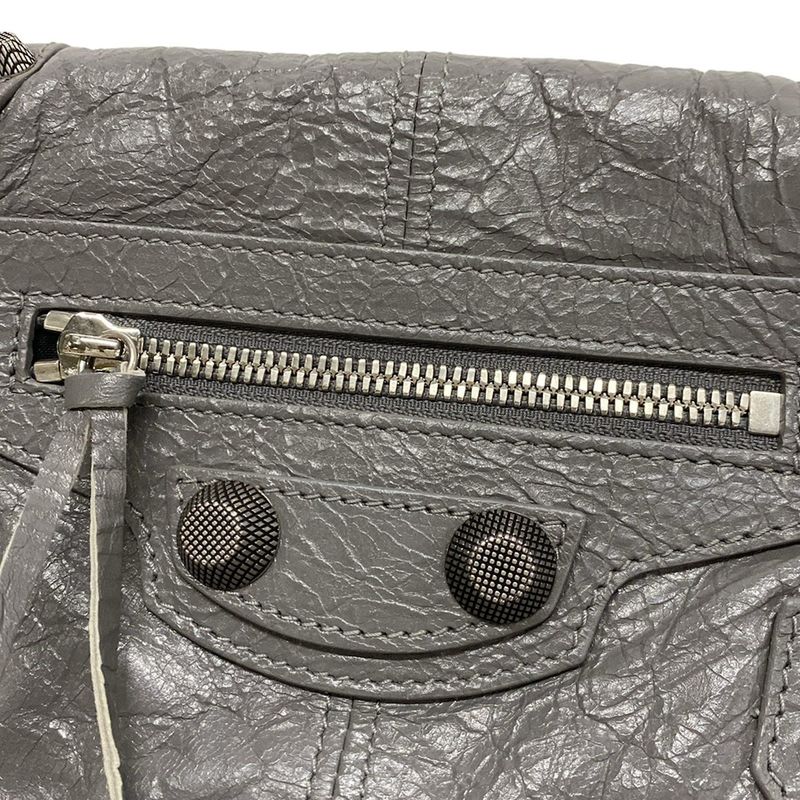 Balenciaga Shoulder Bag Lucagore XS 719082 Dark Grey Leather