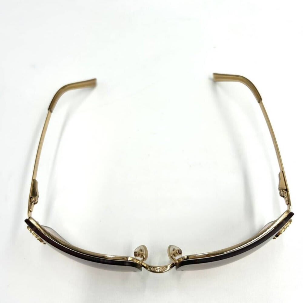 Chanel Vintage Sunglasses Rhinestone CC Logo Rimless Gradient Gold Y2