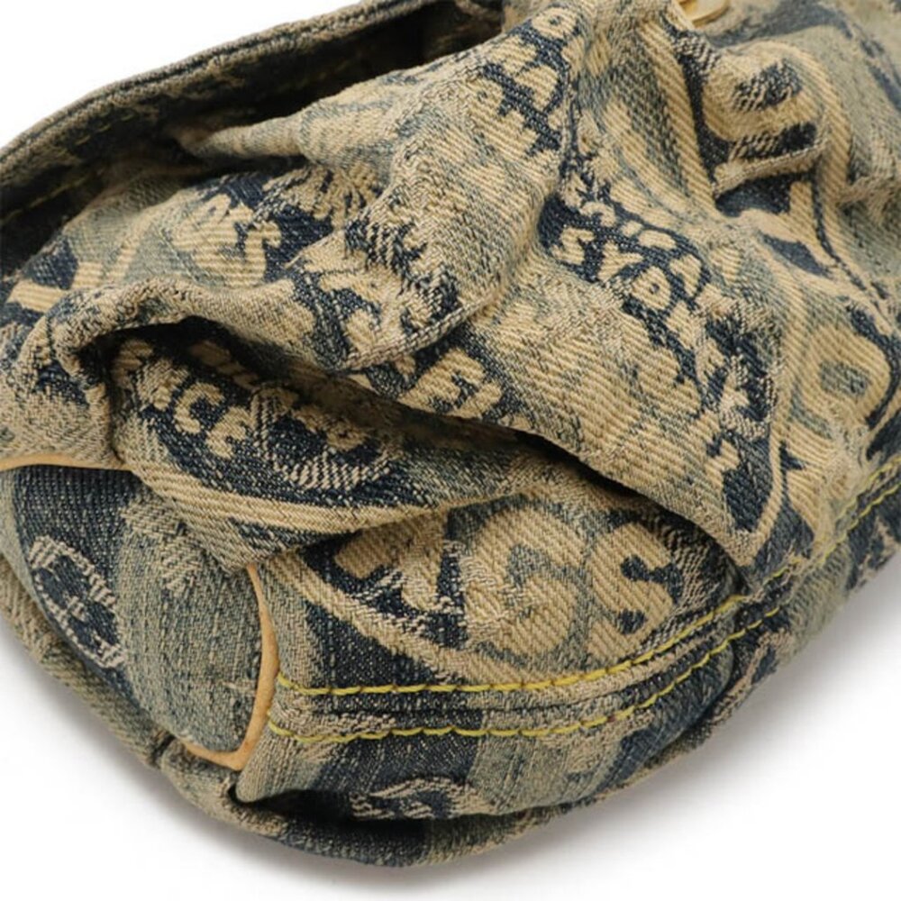 Authentic Louis Vuitton Denim Mini Pleaty Vintage Pouch Pochette Bag Monogram