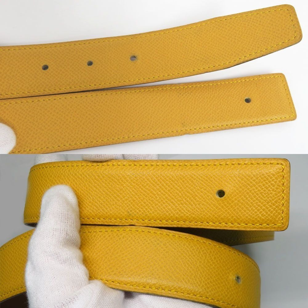 Hermes Constance H Logo Tan Leather Belt