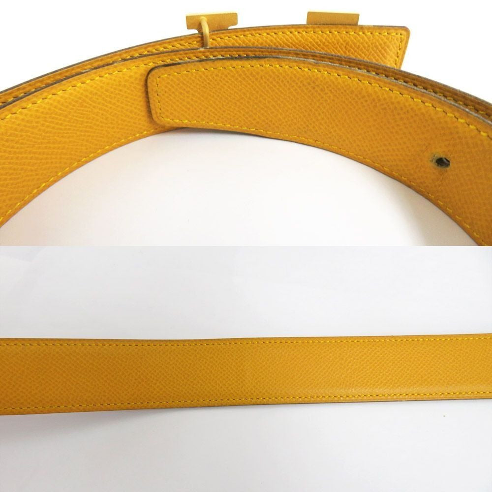 Hermes Constance H Logo Tan Leather Belt