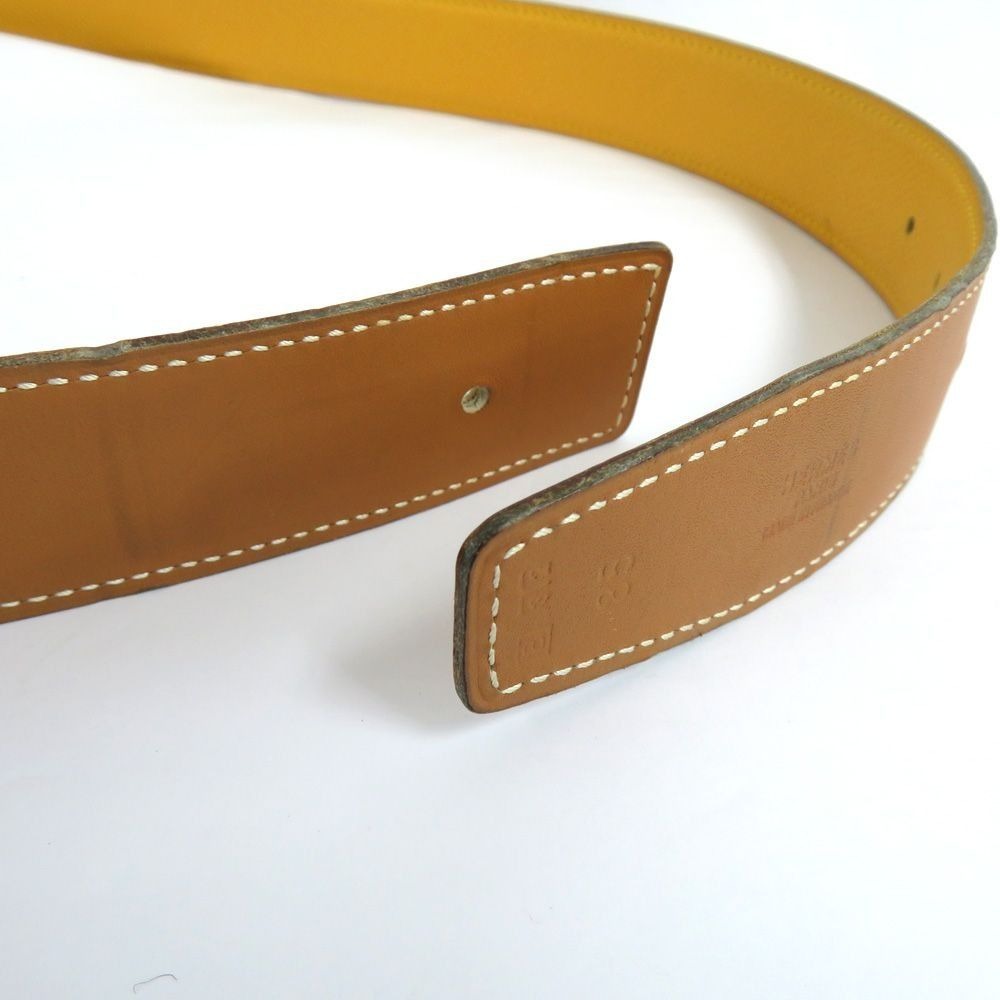 Hermes Constance H Logo Tan Leather Belt