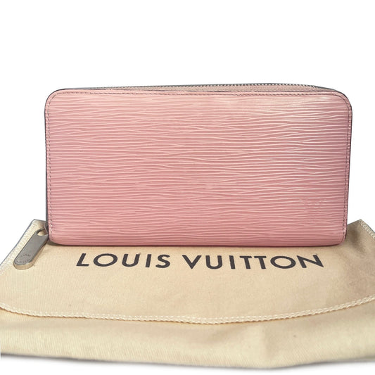 Louis Vuitton Epi Pink Monogram Leather Zippy Long Wallet Rose LV - The Reluxe