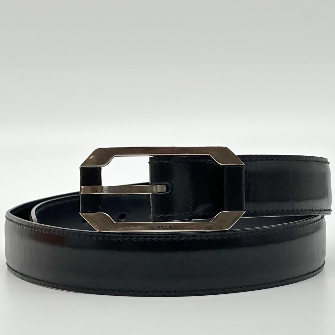 Gucci Era Belt Leather Black Vintage — view 9