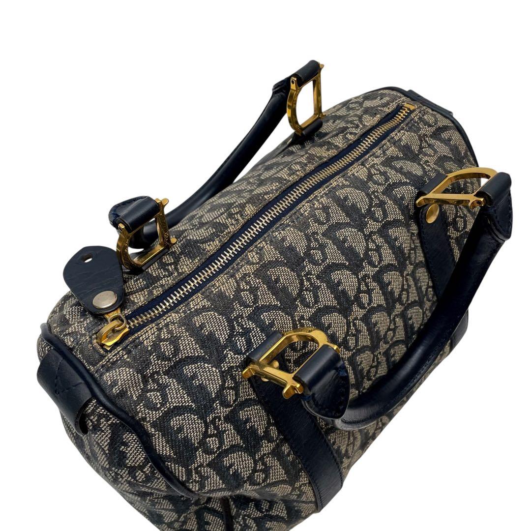 Dior Trotter Canvas Leather Mini Boston Hand Bag — view 8