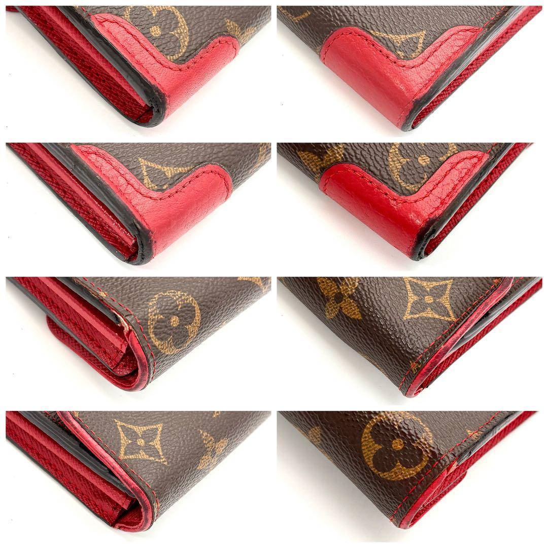 Louis Vuitton Monogram Portefeuille Sarah Retiro Red Brown Wallet — view 9