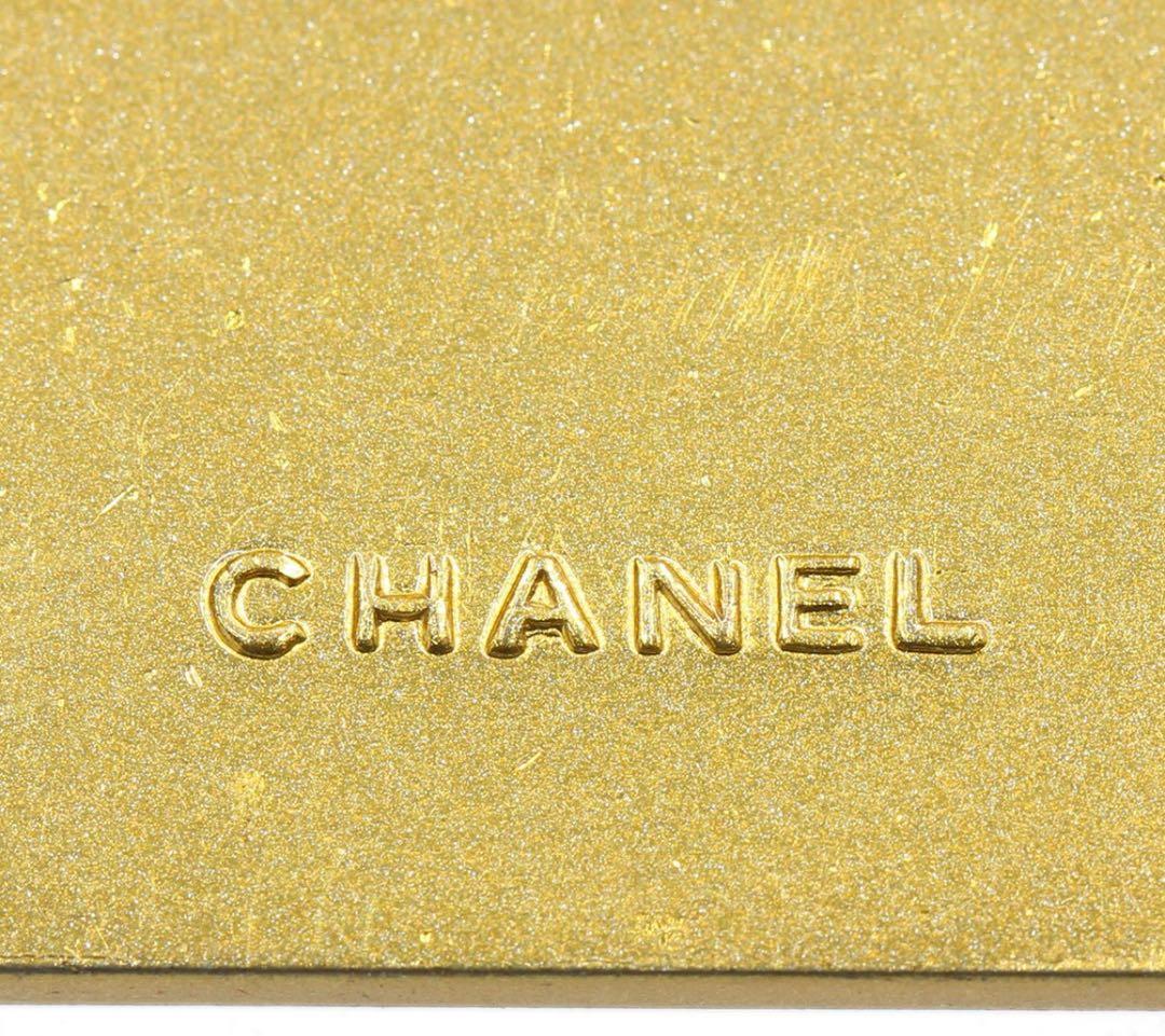 Chanel Logo Plate Square Design Brooch