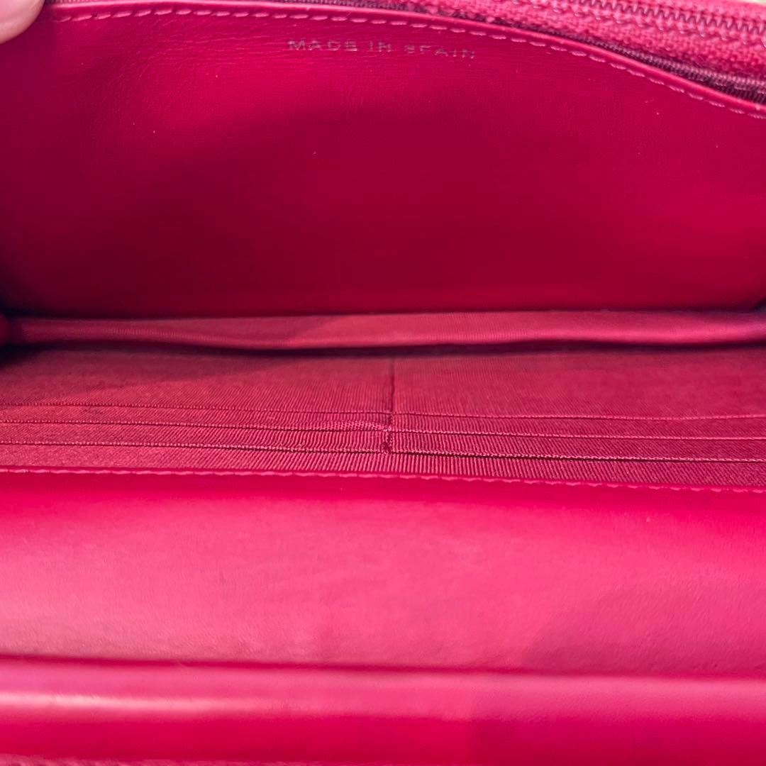 Chanel Chain Wallet Jumbo CC Logo Caviar Leather Red — view 9