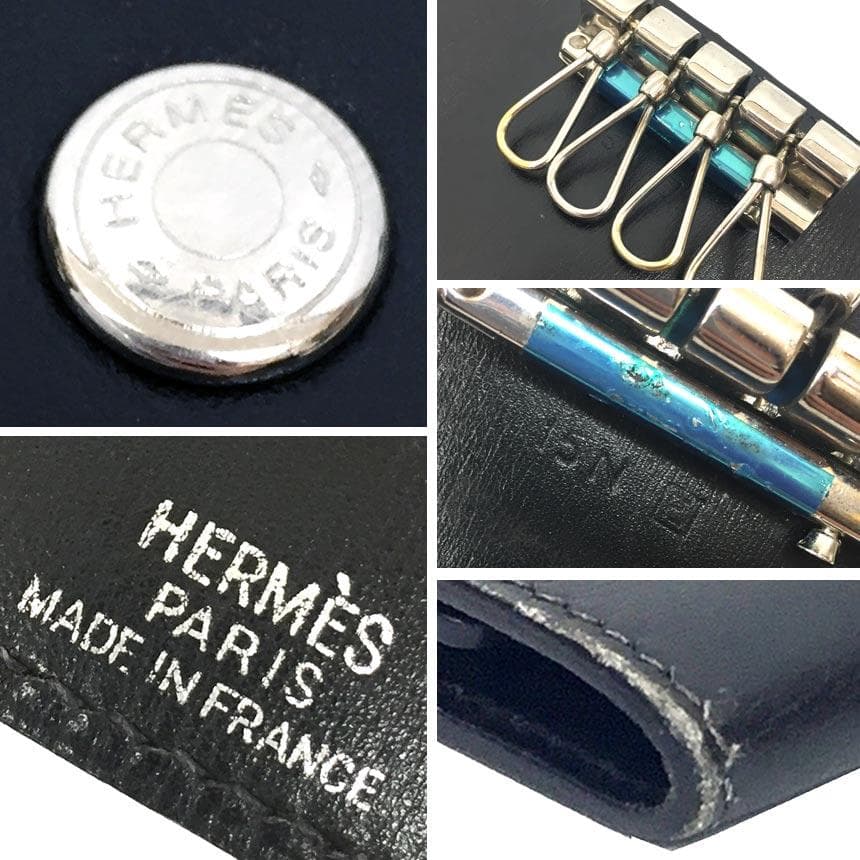 Hermes Key Case Serie Etuit Cles 4 Black Aq11273