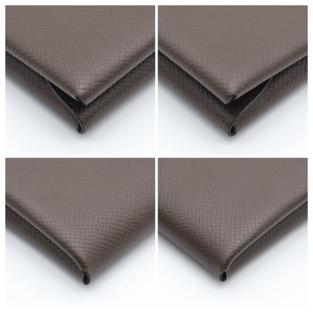Hermes Calvi Duo Bifold Wallet Epsom Jiao Brown — view 9