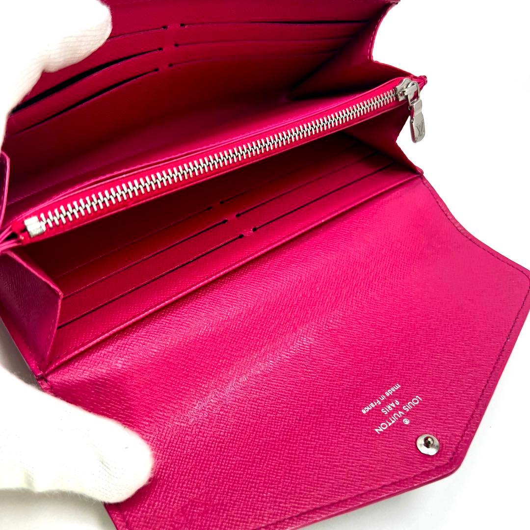 Louis Vuitton Epi Noir Pink Portefeuille Sarah Wallet — view 9