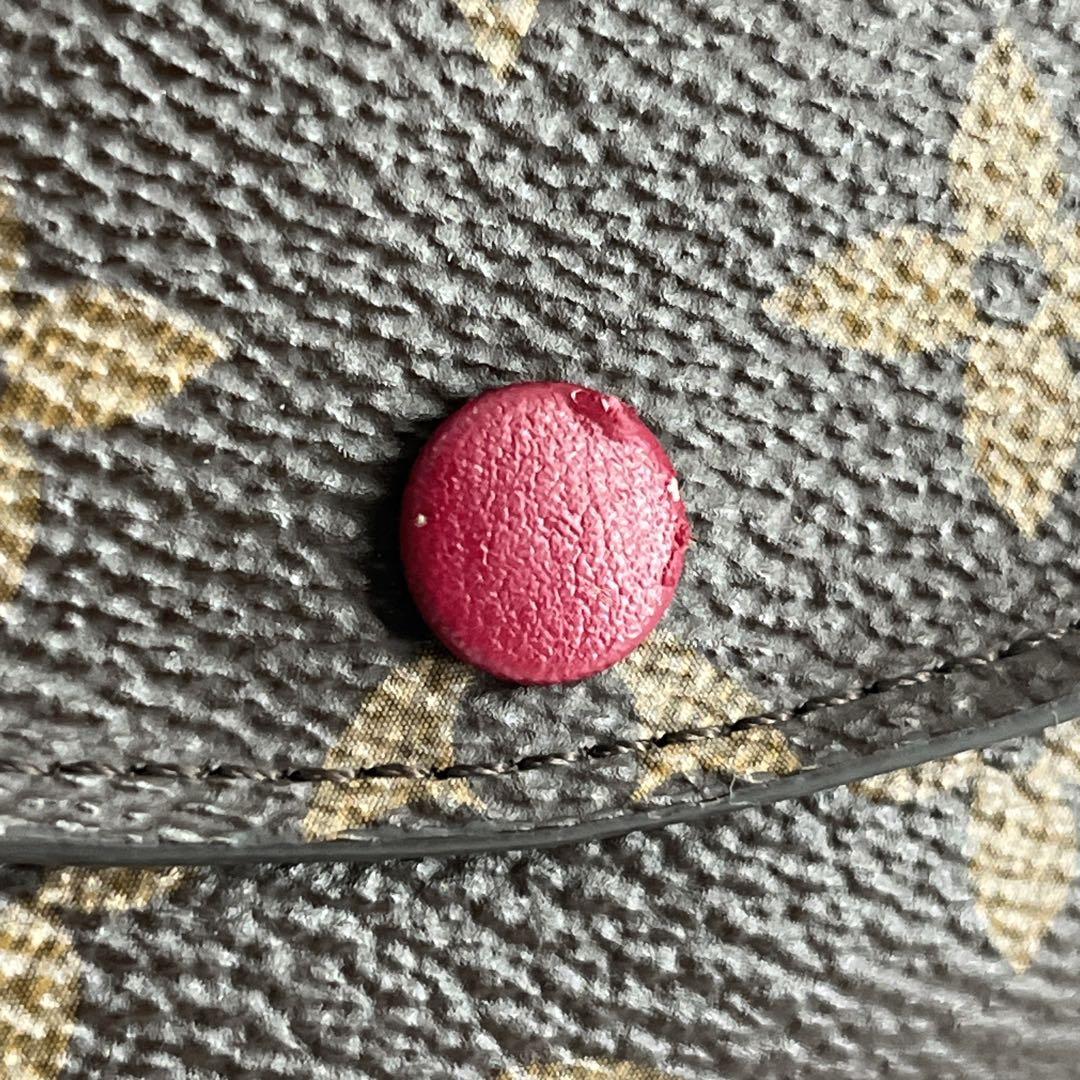 Louis Vuitton Coin Case Porte Monet Rosali Fuchsia Monogram Brown