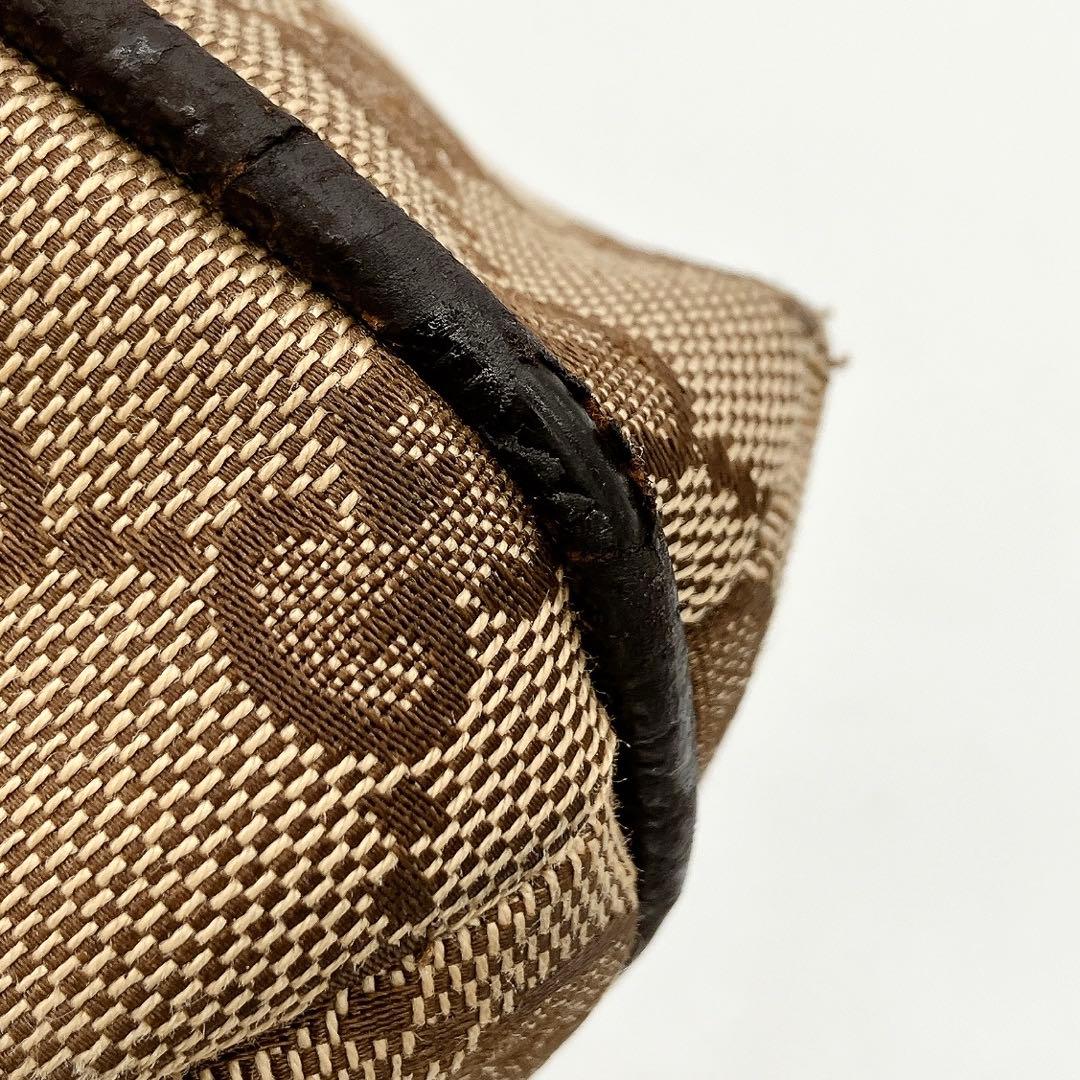 Gucci Shoulder Bag GG Canvas Brown Crossbody