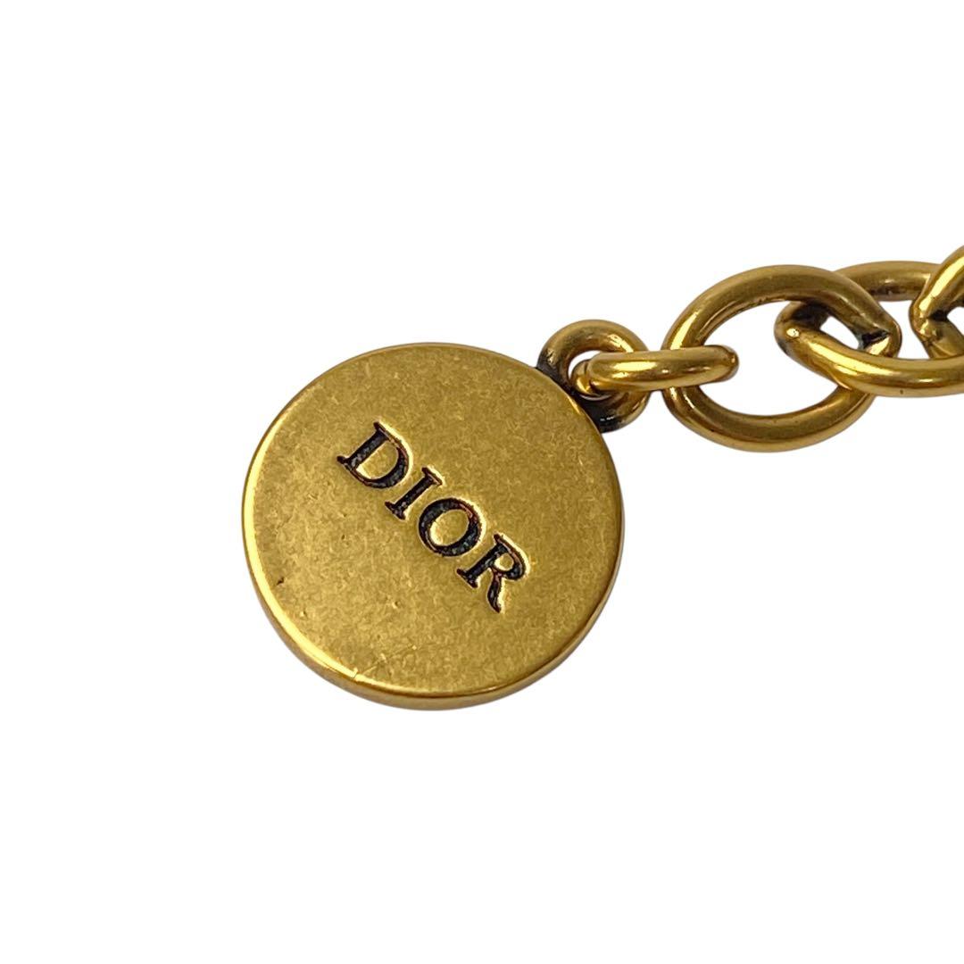 DIOR Faux Pearl Logo Necklace