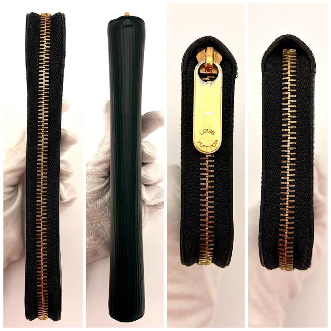 Louis Vuitton Wallet Black Gold Zippy Epi — view 8