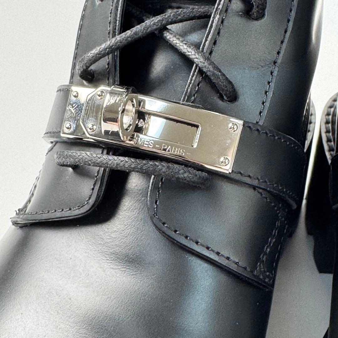 Hermes Funk Kelly Boots 35 Leather Black — view 9