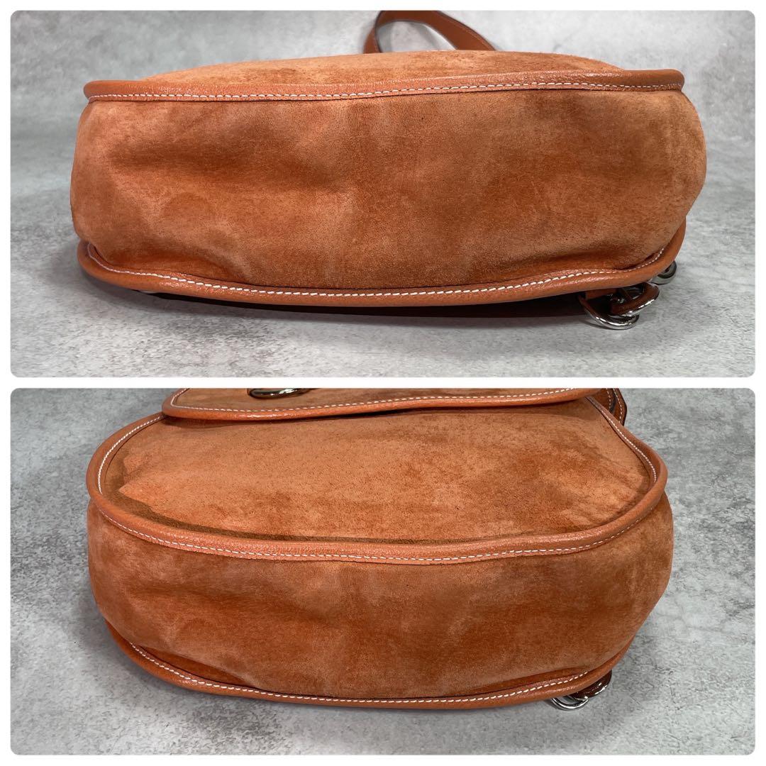 Gucci Shoulder Bag Horsebit Brown Leather Suede — view 8