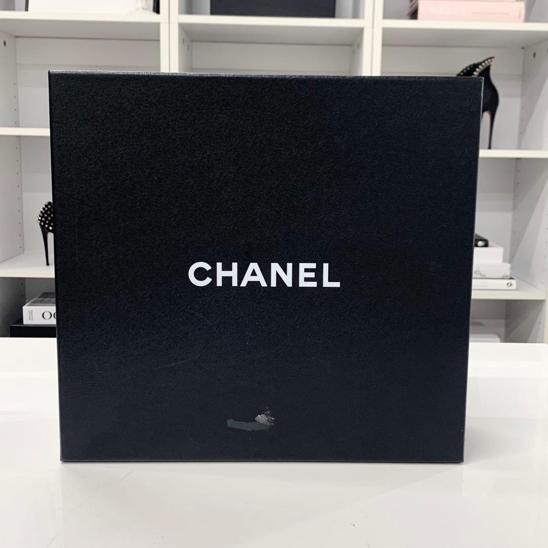 Chanel Leather Cocomark Pearl Wrinkled Lace-up Short Boots