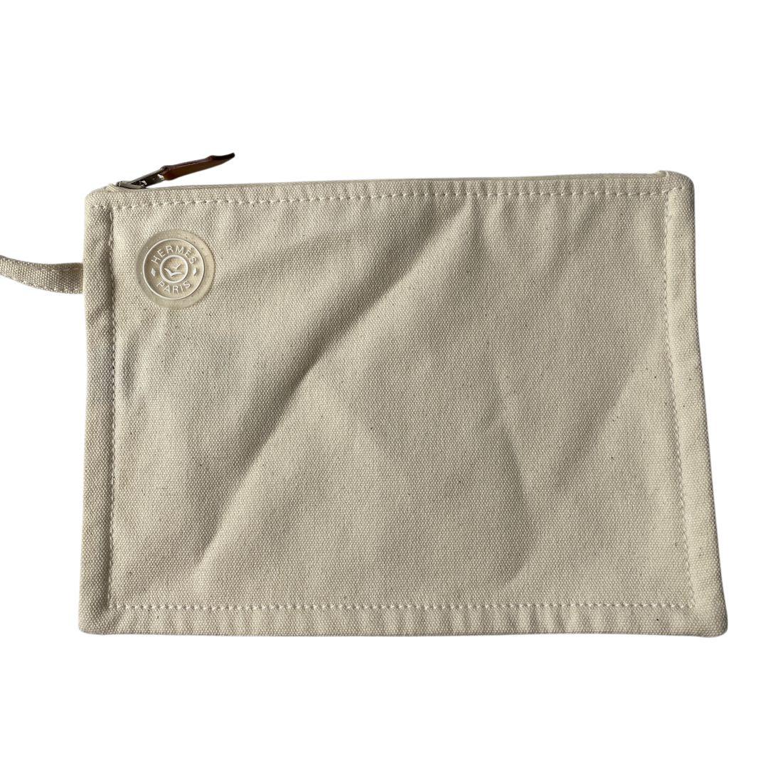 Hermes Cannes MM Canvas Tote with Pouch