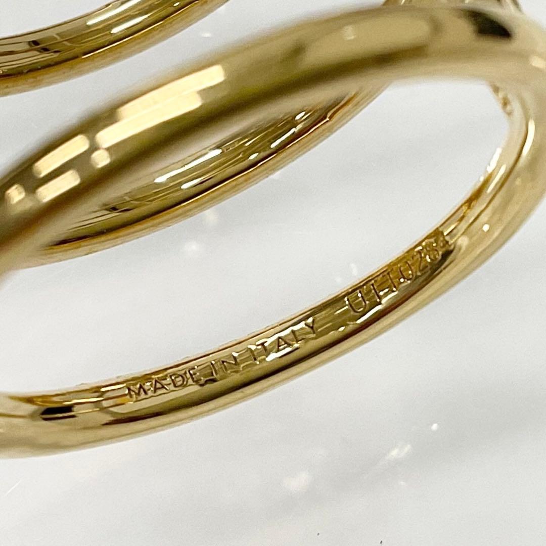 Celine Triomphe Cage Ring Logo Gold — view 6