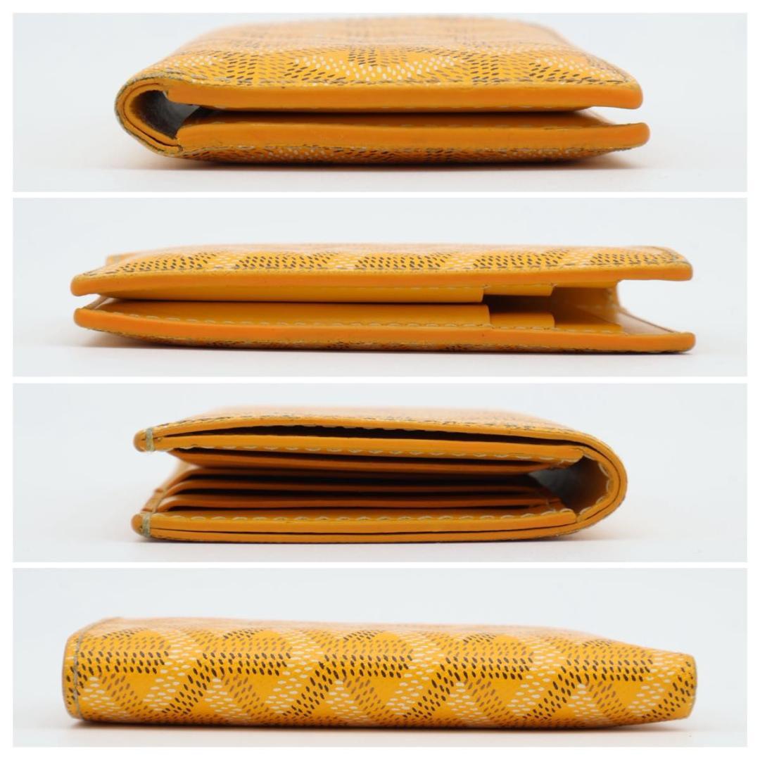 Goyard Card Case Yellow Herringbone Bifold — view 9