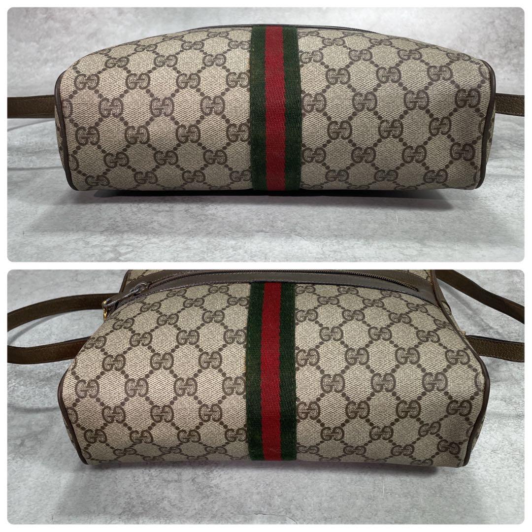 Gucci GG Sherry Line Shoulder Bag Brown Leather — view 8