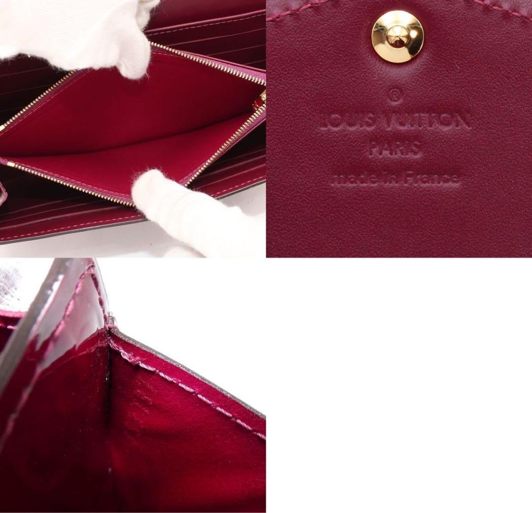 Brand New Louis Vuitton Monogram Vernis Magenta Folded Long Wallet