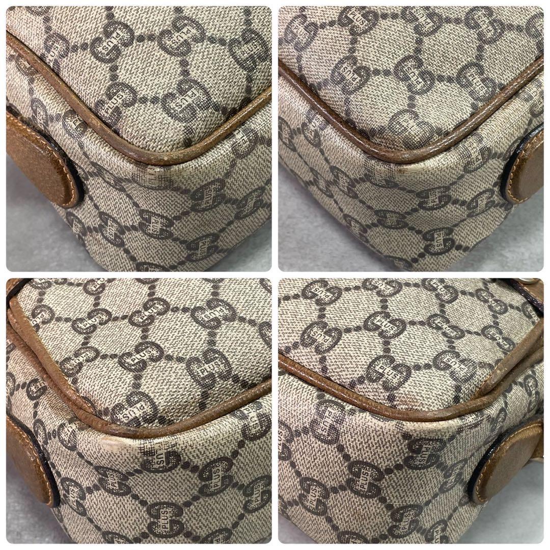 Gucci GG Shoulder Bag Brown Beige Leather Logo — view 9