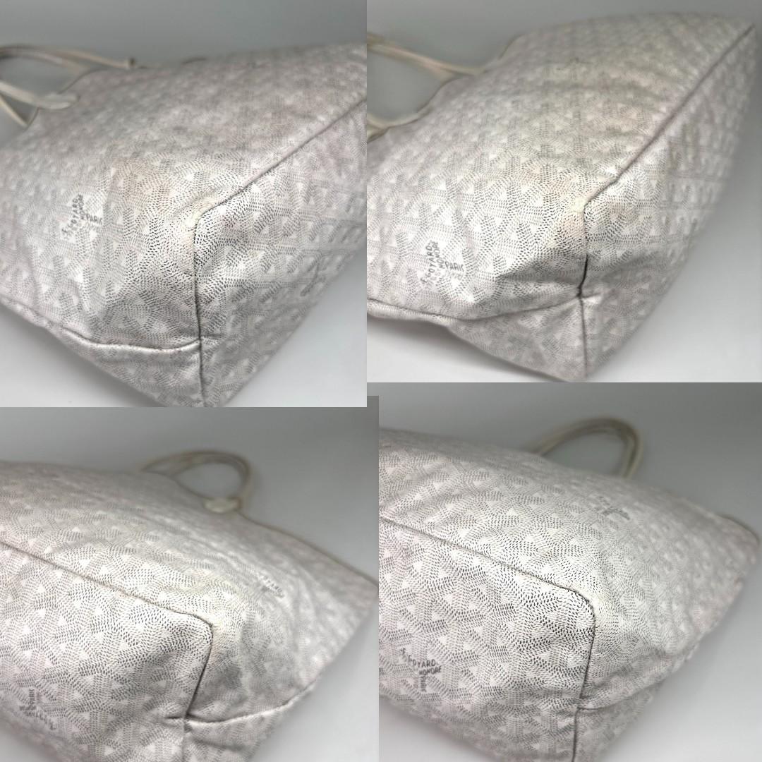 Goyard Saint Louis PM Tote Shoulder Bag White — view 8