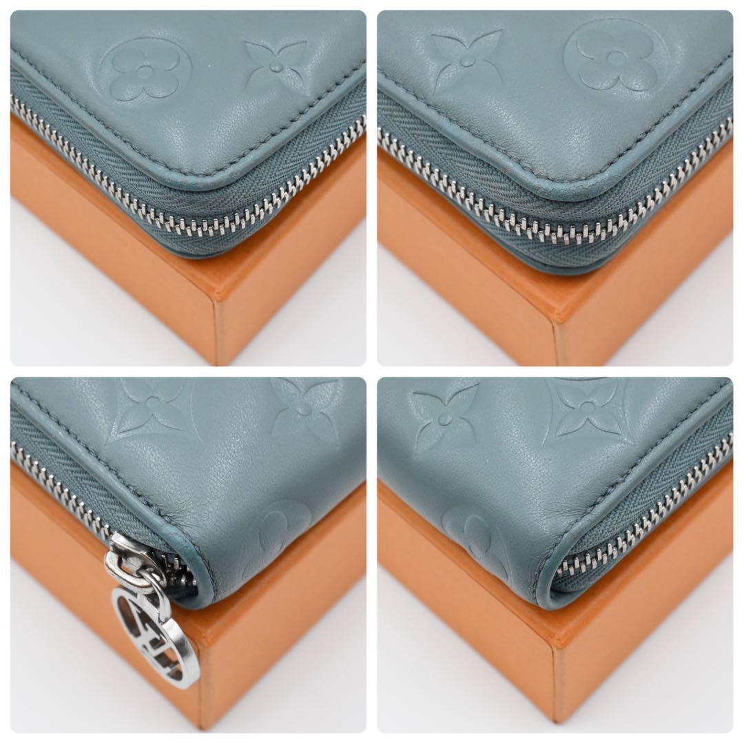 Louis Vuitton Monogram Cousin Zippy Wallet Blue — view 8