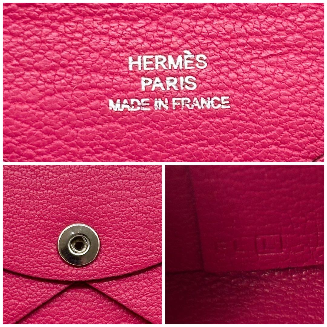 Hermes Calvi Chevre Mini Card Case Business Holder Compact Leather — view 8