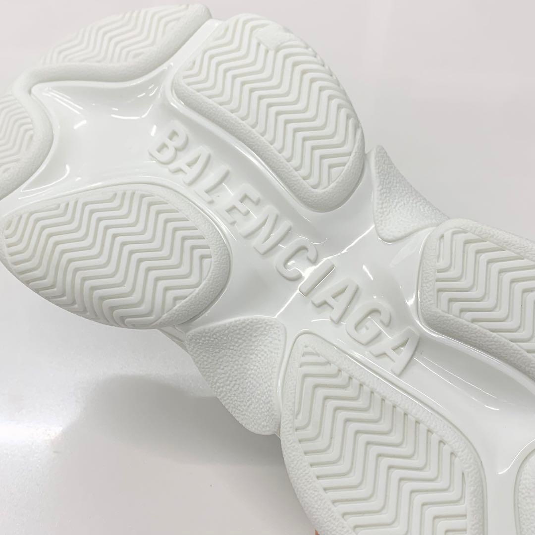 Balenciaga Triple S Leather Logo Sneakers White Multicolor