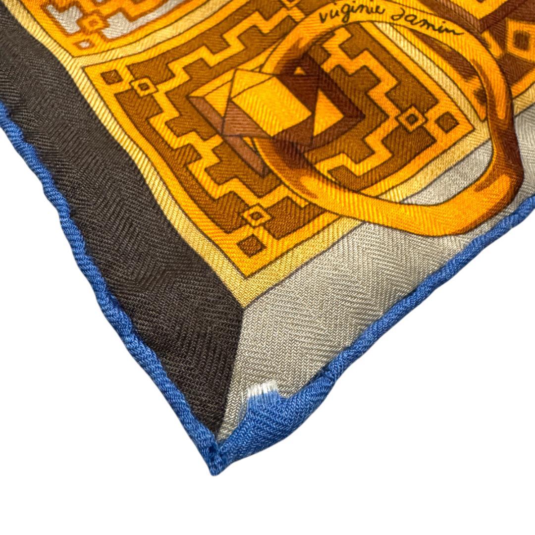 Hermes Carre Geant 140 Collier de Chien Cassisir Shawl Scarf — view 8