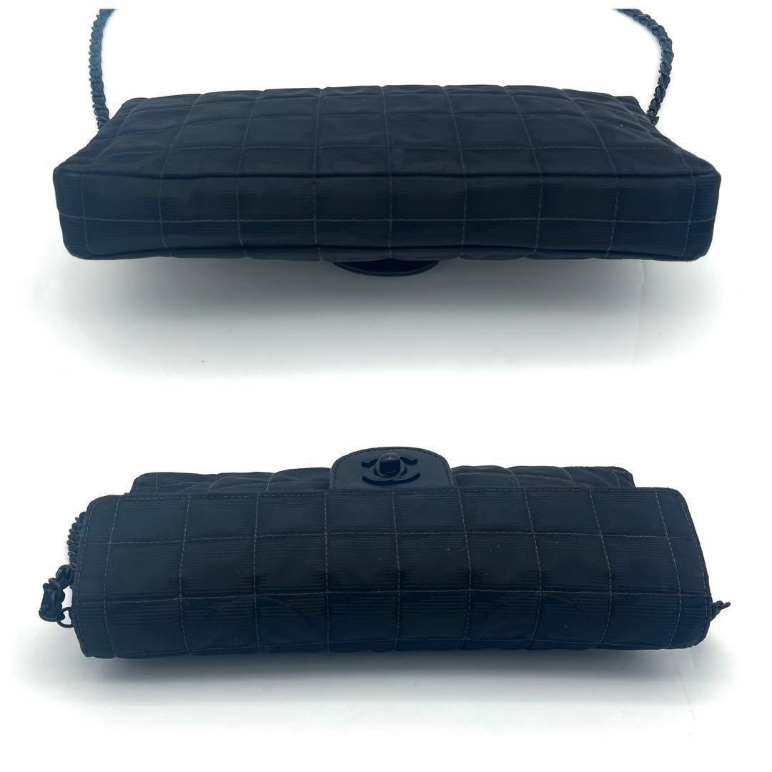 Chanel New Travel Line Choco Bar Shoulder Bag Black — view 8