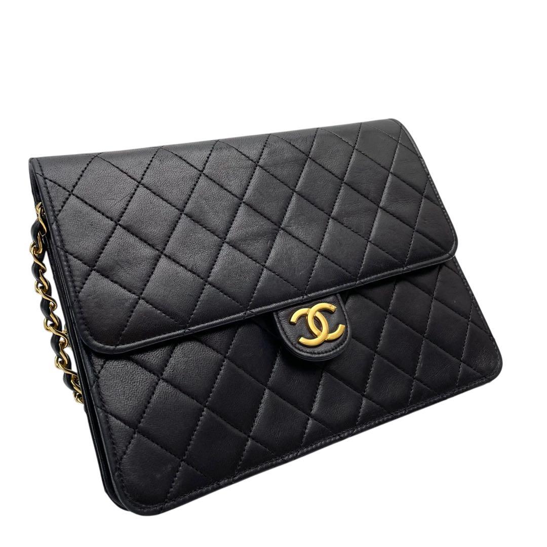 Chanel Quilted Lambskin CC Logo Chain Shoulder Bag — view 8
