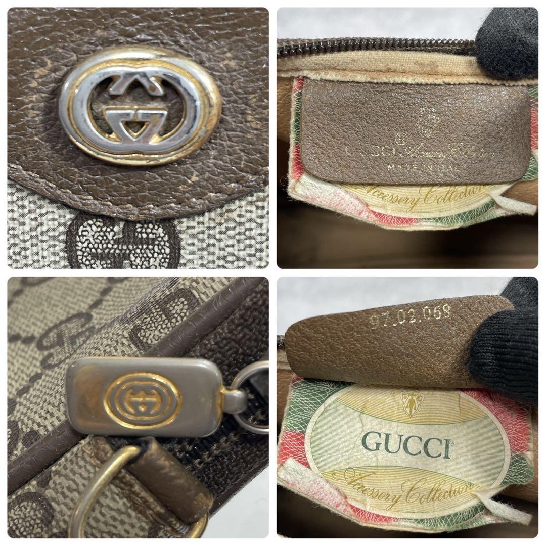 Gucci GG Shoulder Bag Brown Beige Leather Logo — view 8